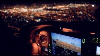 Night Flying Over Christchurch, NZ // 4K