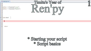 Year of Ren'py - Part 1 - Starting your script/story