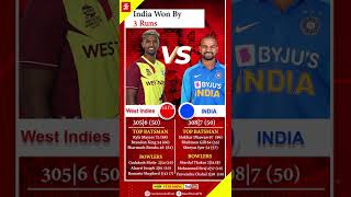 1st ODI Match India Vs West Indies