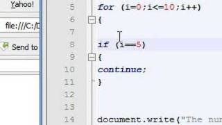 Javascript Tutorial - 16 - Continue