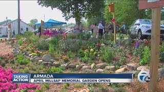 April Millsap memorial garden opens in Macomb County