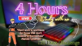 STUDY WITH ME LIVE 🔴 | 120 DAYS CHALLENGE (9/120) 💪🏻 | POMODORA 50/10 🤓 | Anime Music🎧 | Sparle