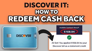 📱 Discover It Cash Back Card Tutorial: 💰 How to REDEEM Your Cash Back on the Discover App