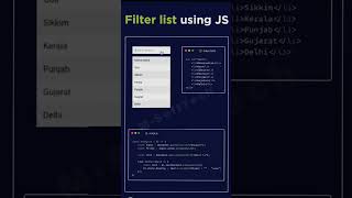 🔍 Search Filter in Javascript #javascript #javascripttutorial #search #filter #webdesign #coding