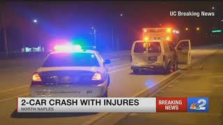 One person taken to hospital after Naples crash