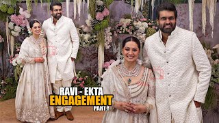 Ekta Lakhani with Ravi Bhagchandka Engagement | Cutest Couple arrives on their Engagement Party