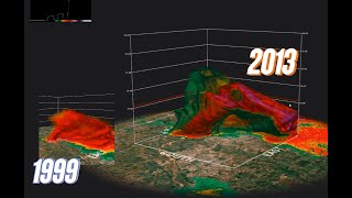 Viewing VIOLENT historical TORNADOES in 3D with an awesome radar app!