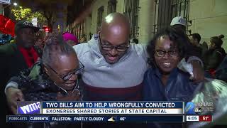 Eleven men convicted, later exonerated voice support for bills to help wrongfully convicted