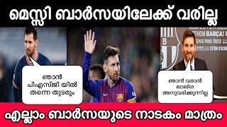 മെസ്സി വരില്ല! എല്ലാം നാടകം മാത്രം😡|Messi transfer news malayalam |