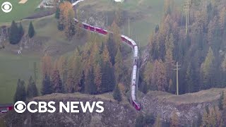 World's longest passenger train completes record trip in Swiss Alps