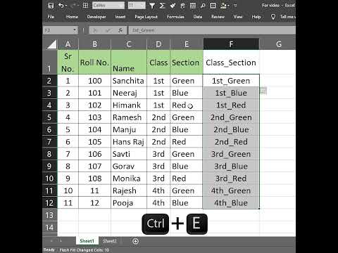 Flash fill Best shortcut of MS Excel.