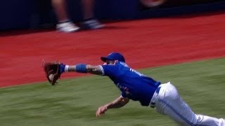 KC@TOR: Lawrie dives to make a great foul catch