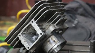 rx king , repair 2 stroke piston housing | proses pembuatan liner rx king