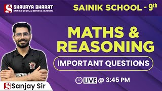 Important Questions [ Crash Course ] For Class 9th Sainik School and RMS by Sanjay Sir !!