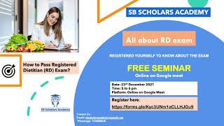 All about Registered Dietitian (RD) Exam