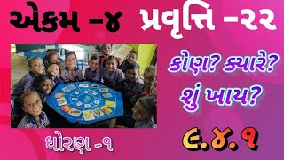 અધ્યયન સંપુટ ગુજરાતી એકમ -૪ પ્રવૃત્તિ -૨૨ કોણ? ક્યારે? શું ખાય? ૯.૪.૧#વિટોજપ્રજ્ઞાશાળા