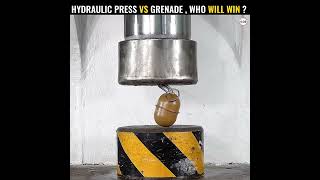 Hydraulic press VS Grenade 💥 Who Will Win ?🤯 #shorts #america #shortfeed