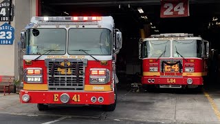 PHILADELPHIA FIRE DEPARTMENT **FIRST VIDEO OF BRAND NEW ENGINE 41** RESPONDING TO A CAR FIRE