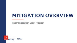 After a Disaster: Mitigation Overview