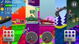 😅 Hill Climb Racing - Maps Different Colors | GamePlay 🎮