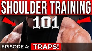 5 Shoulder Exercises for BIGGER TRAPS! - Episode 4 | V SHRED