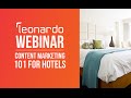 Webinar: Content Marketing 101 for Hotels