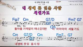 내 생에 못잊을 사람/이태호💋노래방, 통기타 , 코드 큰악보,  가라오케, 반주💖Karaoke, Sheet Music, Chord, MR