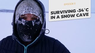 Surviving -34°C. in a snow cave / Quinzee - Bushcraft in extreme Norway - North & Beyond Ep. 5