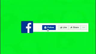 Facebook Like Follow Share | Youtube Like Subscribe bell icon | Green Screen | 100% Copyright Free