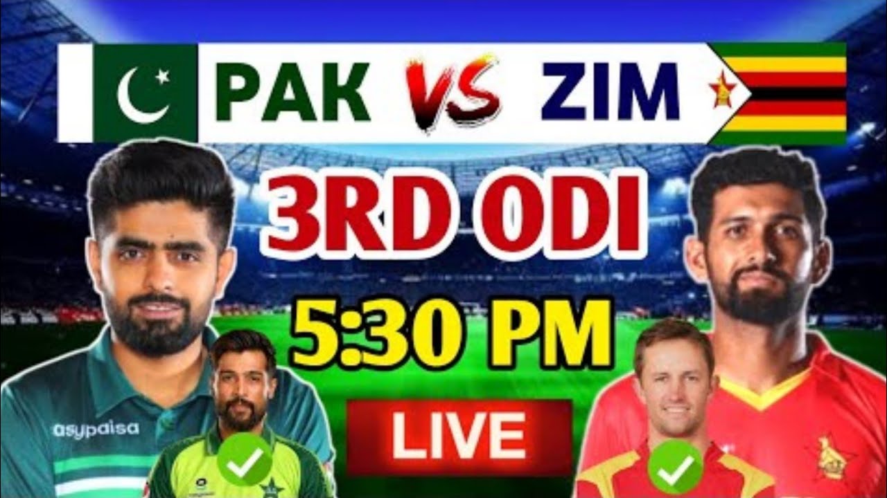 Pakistan Vs Zimbabwe 3rd Odi Live | Pak Team Playing 11 Vs Zim | Pak Vs ...