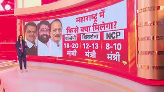 Maharashtra सरकार में किस दल के कितने मंत्री?देखिए क्या है पूरा प्लान? | R Bharat