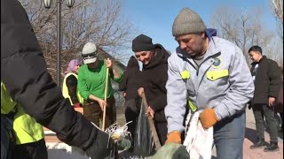 Более 4 тысяч человек вышли на масштабную уборку в Шымкенте