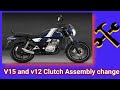 Bajaj v15 clutch assembly fitting. clutch Assembly changing in Bajaj v15.v12