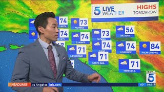 Cooler temps giving way to warm as SoCal weekend approaches