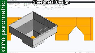 Sheet Metal Tutorial | Hopper design in Creo Parametric