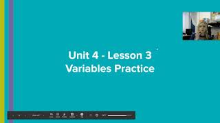 U4L3: Variables Practice
