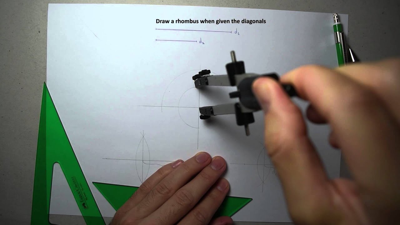 Rhombus When Given The Diagonals. - YouTube