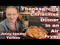 Cosori twinfry dual blaze Air fryer Christmas dinner | Turkey crown and roast veg