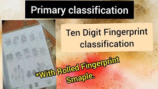 Primary Classification Of Fingerprints|| With Fingerprint Sample|| Forensic Science