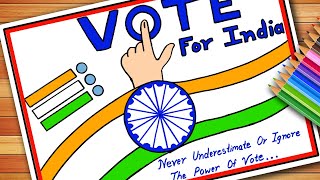 National Voters Day Drawing | मतदाता जागरूकता ड्राइंग | Voters Awareness Drawing | Voters Day Poster