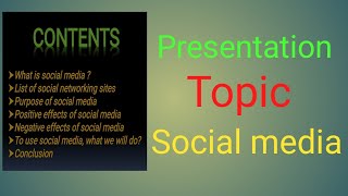 Social Media Presentation(ppt).