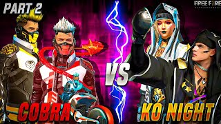 COBRA VS KO NIGHT || PART 2 || COBRA IS BACK 🔥 || FREE FIRE SUPERHERO SHORT MOVIE || RISHI GAMING