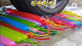 fatanoexperiment balloon gadi hatana balloon   VS  car  crunchy , crushing  #hellodollplay👌👌👌