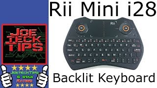 Rii mini i28 backlit keyboard - review | JoeteckTips