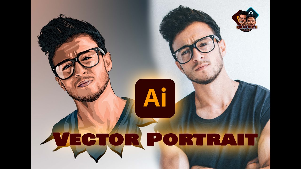 Vector Portrait Art Illustrator Tutorial Youtube