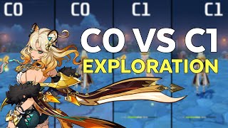 [Genshin Impact] Xilonen  Linear Exploration Test (C1 vs C0, Coast vs Sprint)