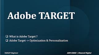 Adobe Target #1 | Introduction to Adobe Target