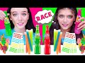 ASMR RAINBOW CANDY RACE CHALLENGE with MOST POPULAR TWIST AND DRINK