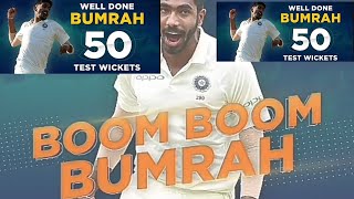 JASPRIT BUMRAH 50 test wickets# Indian number 1 bowler jasprit bumrah