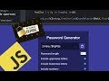 JavaScript Password Generator - Updated Algorithm